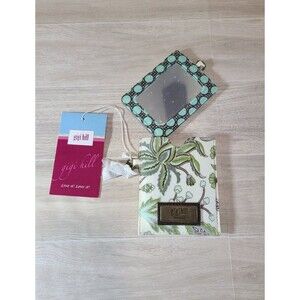 Gigi Hill Floral Travel Pouch & Compact Mirror Set Purse Organizer Cosmetic NWT